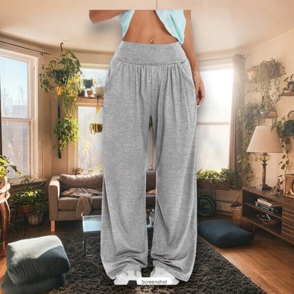 Pants - Snuggle Soft Super Stretchy Jersey Knit Wide Leg Cozy Lounge Pants